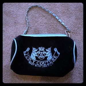 DISCONTINUED black velvet juicy couture purse